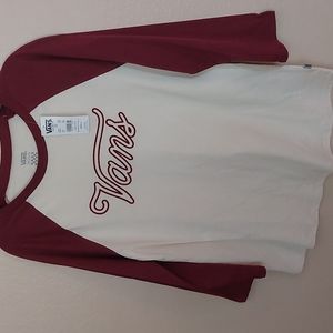 JUNIORS VANS SCRIPTS RAGLAN TEE